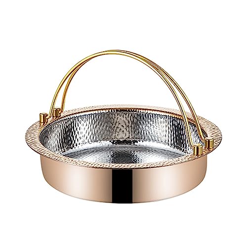 Olla de cerámica for cocinar, cacerolas pequeñas cobre, olla japonesa for sukiyaki, caliente acero inoxidable 304, sartén for shabu, compatible con ollas calientes