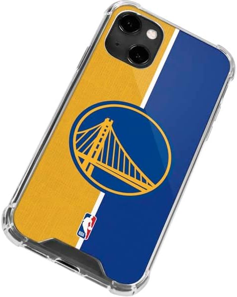 Skinit Clear Phone Case Compatible with iPhone 13 - Officially Licensed NBA Golden State Warriors Canvas Design