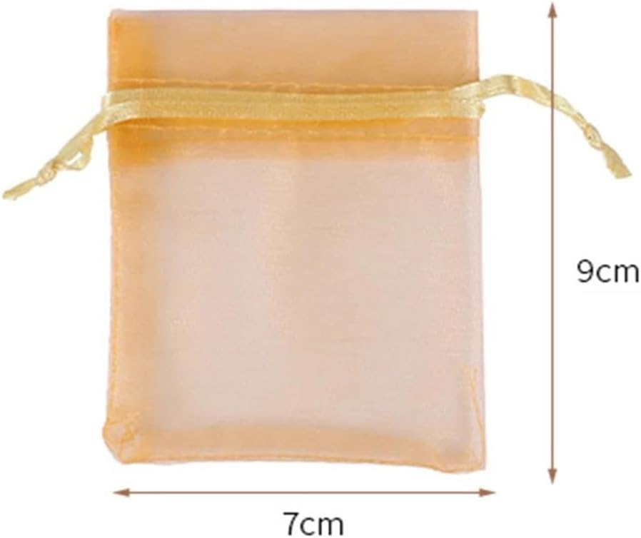 Hamthuit 25/50 Pcs Colorful Drawstring Organza Gift Bags Candy Storage Organza Jewelry Packaging Bag Party Decor Bag