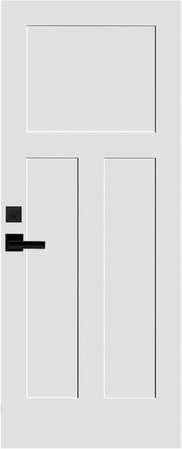 Weslock(027703232FR22-2) Utica Square Entrance Lever with Single Cylinder Deadbolt Set Matte Black Combo Pack (2)