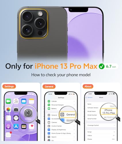 Image of FNTCASE for iPhone 13 Pro Max Case: [Compatible with Magsafe] Translucent Matte Magnetic Cases [Full Camera Protection] Military Grade Shockproof Protective Phone Cover - Purple