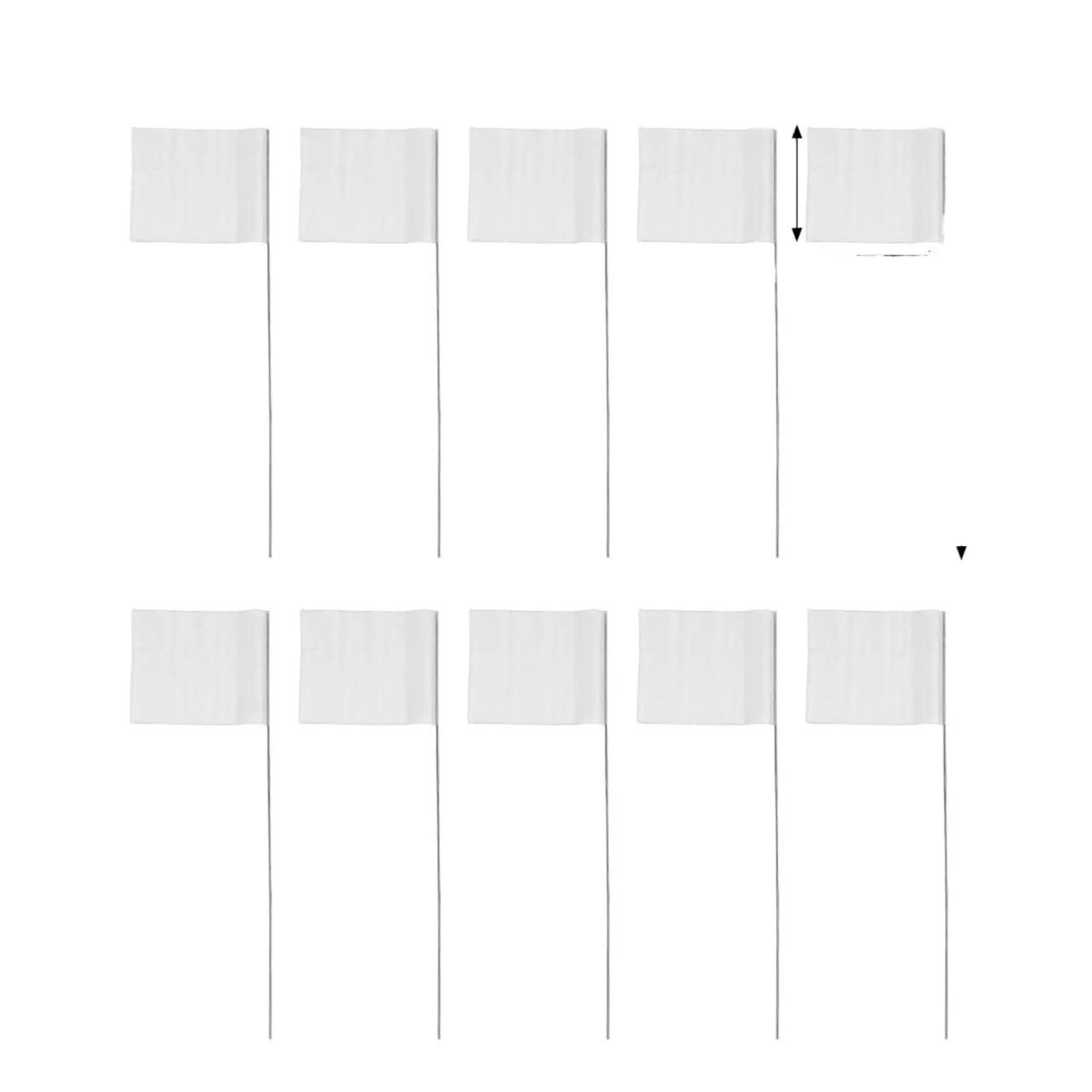 Bandera de marcado 10-50 Uds. Banderas de marcado grabables for posicionamiento mascotas en construcción deportiva(White,30pcs)