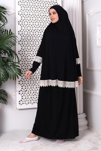 Image of Muslim Dresses for Women, Two-Piece Long Sleeve Islamic Prayer Dress, Hijab