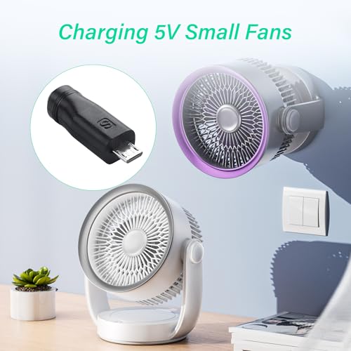 SinLoon 5 PCS USB Micro a DC Adaptador 5.5 x 2.1mm miniatura 5