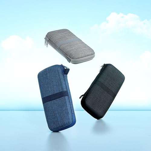 Estojo Case de proteção para eletrônicos AZUL, resistente à água Organizador Guardar Fone/Carregador/Cabo/Celular