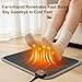 Heated Floor Mat for Foot Warmer - 110V Adjustable Temperature Under Desk Electric Heater with Timer for Office Bathroom Home, Heating Pad for Cold Feet