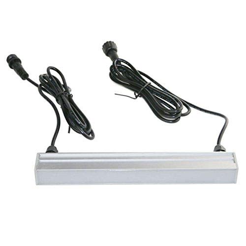 vbled LED Luz línea 12 V 20 cm/luz descendente/Muro iluminación/seco Muro lámpara/lámpara de suelo/Poste iluminación/piedra/  Adoquín/prohibida iluminación/Escaleras lámpara/Nivel Lámpara/Paver Light 2 W 12 V AC/DC 50 lúmenes 3000 K IP67 con cable de 1,5 m a ambos lados aluminio negro con placa de fijación de [Clase energética A +]