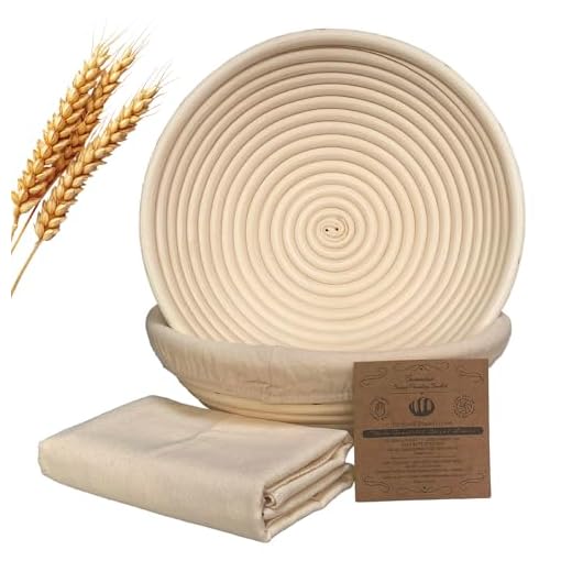 Conjunto de cesta à prova de pão – cestas de impermeabilização de massa fermentada de 24 cm x 73 cm para assar pão, 2 tigelas de impermeabilização e pano de pão para baguetes, pães