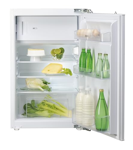 Bauknecht KSI 9GF3E Einbau-Kühlschrank mit Gefrierfach/Elektronische Temperaturregelung/LED-Licht/Abtauautomatik im Kühlteil/Sicherheitsglas/Obst- und Gemüseschublade