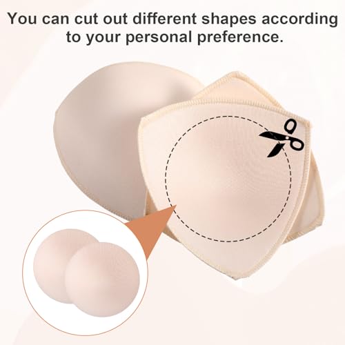 Image of Yolev 12 Pairs Bra Inserts Pads Triangle Removable Sports Bra Pads Inserts Bras Cups Insert Replacement