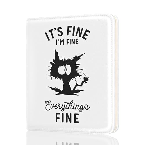 Rouidr Womens Wallet, RFID Small Slim Wallet for Women, Cute Bifold Leather Pocket Credit Card Holder Ladies Mini Purse with Zipper Coin Pocket & ID Window, Fine Cat