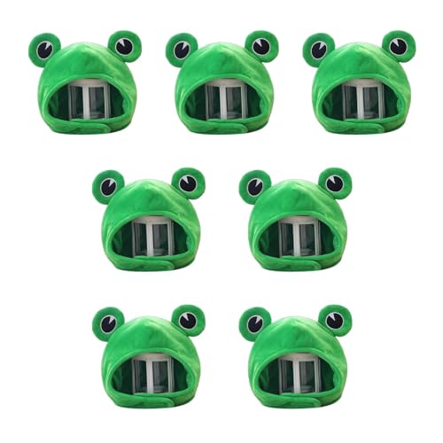 Chapeau de grenouille fantaisie en peluche verte pour costume de cosplay et fête