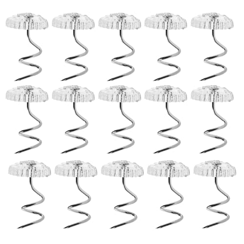 HOUDERCO 40 Alfileres de Acero Inoxidable y PP para Decoración de Faldones de Cama y Fundas, Sujeción Segura y Fácil Uso para Cubiertas de Sofá y Falda de Cama