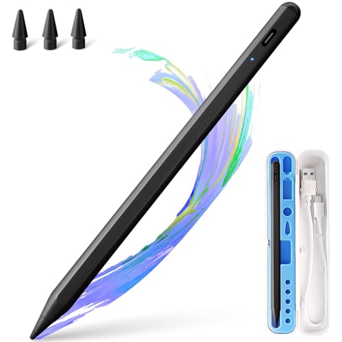 Image of Stylus Pen for iPad Apple: Fast Charge for iPad Pencil Apple Pen with Palm Rejection Tilt Sensitivity - Pen for iPad 10 /9 /8 /7 /6, iPad Pro 12.9 inch /11 inch /13 inch M4, iPad mini 6 /5, iPad Air 5 /4 /3 /M2 Black