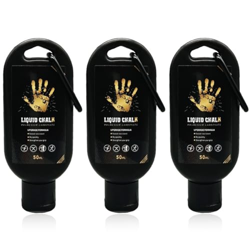 EIHI 3 Pièces Magnesie Liquide, Liquid Chalk, pour la Gymnastique, Escalade, Haltérophilie, Escalade, Cross Training, Pole Dance et Le Fitness, 50ML