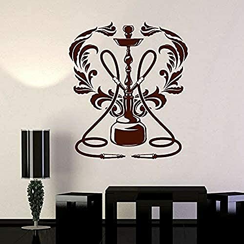 Vinyl Wandtattoo Hukaum Club Fenster Abziehbilder Shisha Lounge Logo Wandaufkleber Rauchen Aufkleber Kunst Wandbild…