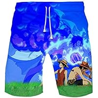 WANHONGYUE Anime One Piece Monkey D Luffy Shorts de Playa Hombre