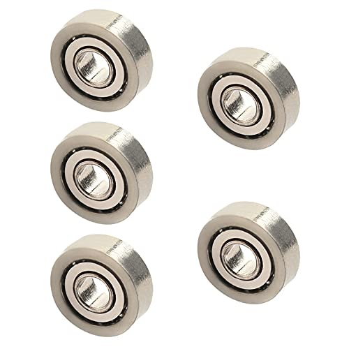 Othmro Ball Bearing,5Pcs 681 ZZ 1x3x1mm Double Sealed Ball Bearings High Carbon Chromium Bearing Steel Deep-Groove Ball Bearings for Scooters Ship Rudder Shafts Elevators Robotics Skateboards