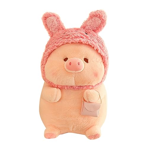 Uposao Peluche de cerdo, 30 cm, juguete de peluche de conejo, cerdo, juguete de peluche Kawaii, cojín de peluche relleno para niñas, niños, decoración del hogar