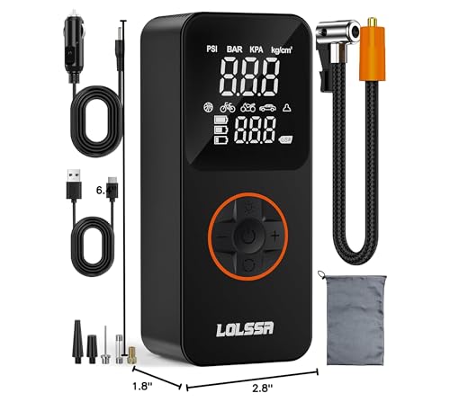 Lolssa 5614 PRO MAX Tire Inflator Portable Air Compressor-Air Pump 20000Mah & 150Psi Cordless Electric thumb #7