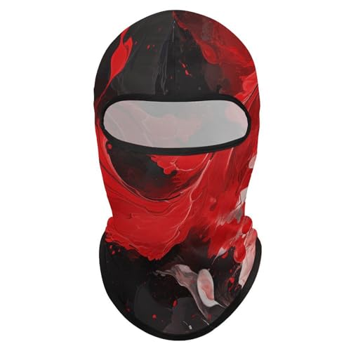 Balaclava Ski Mask Balaclava Face Mask Full Face Cover Sun Protection Hood Red Black White Abstract Summer Cooling Neck Gaiter Cycling Balaclavas UV Protector Sun Head Cover for Men Women miniatura 1