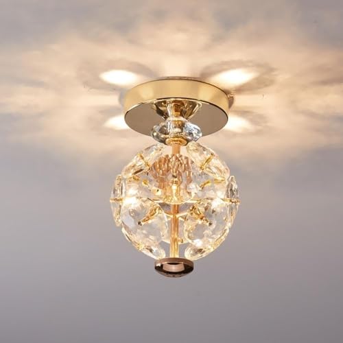 Plafonnier en cristal moderne pour sublimer et éclairer une entrée et un escalier