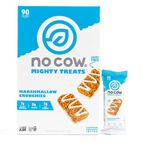 No Cow High Protein Bundle, Marshmallow Crunchies 18 Count + Dipped Birthday Cake 12 Pack, Plant Based Non-Dairy Protein, Keto Friendly Snacks, Low Sugar, Low Carb, Low Calorie #TOP1