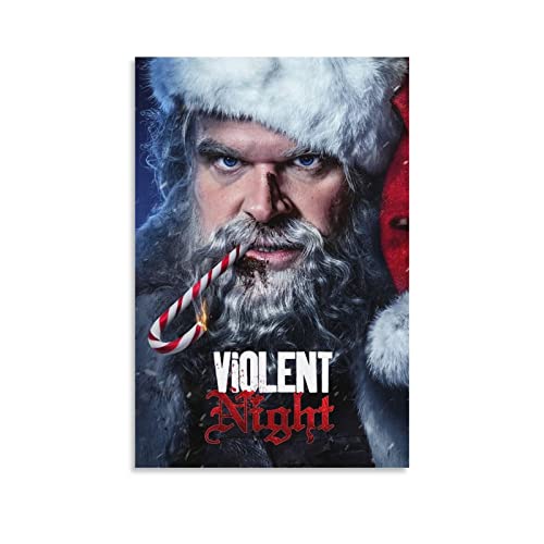 Wall Decor Movie Poster Violent Night (2022) Canvas Painting Posters And Prints Wall Art Pictures for Living Room Bedroom Decor 24x36inch(60x90cm)