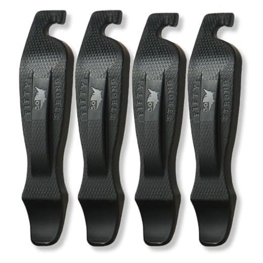 50 Strong Bike Tire Levers – Set of 4 Ultra-Strong Tire Spoons with Easy-Grip Interlocking Design – Made in USA – Essential Bicycle Repair Tool Brand