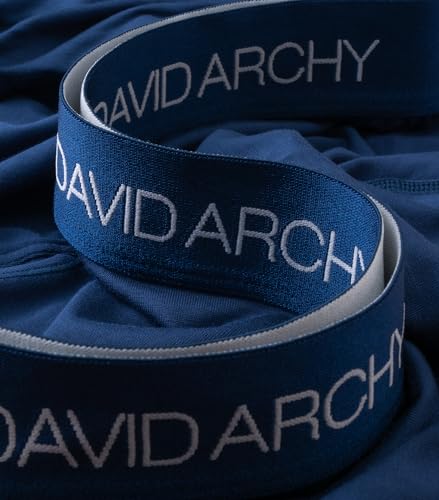 DAVID ARCHY Men's Underwear Moisture Wicking Viscose Boxer Briefs for Men, Ball Support Pouch Underwear 6 Packs4