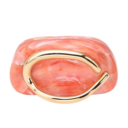 Image of Women Evening Clutch Purse Metal Handle Acrylic Purse Unique Shoulder Bag Causal Handbags for Bride Party Wedding