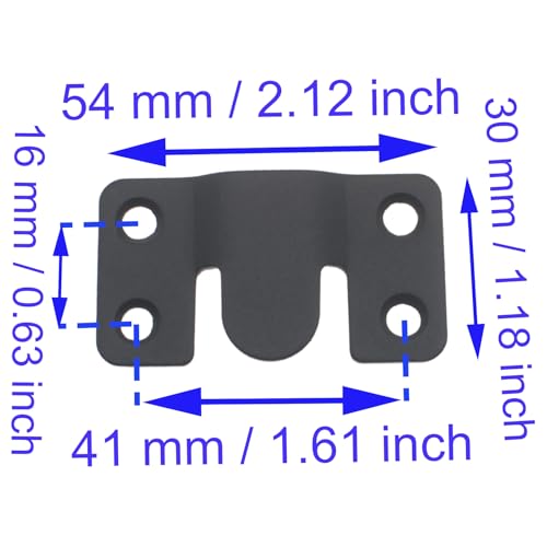Image of 8PCS Stainless Steel Photo Frame Hook Heavy Duty Flush Mount Bracket Black Z Clip Bracket with Screws for Hanging Headboards and Picture
