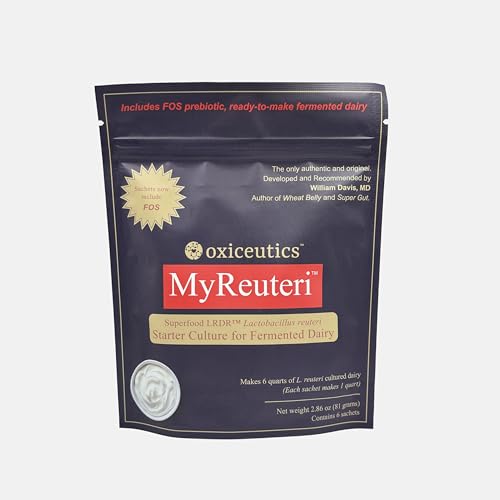 MyReuteri™ Complete Starter Culture — LRDR™ + 13 g FOS Prebiotic and Probiotic Live Cultures — Makes 6 Quarts Yogurt-Like Cultured Dairy — Developed with Dr. William Davis
