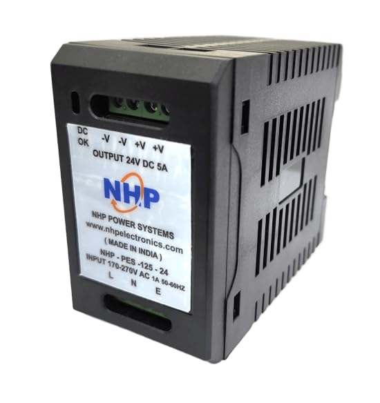 Image of NHP SMPS 24V 5A (125W) Switch Mode Power Supply (NHP-PES-125-24) DIN Rail Mounting