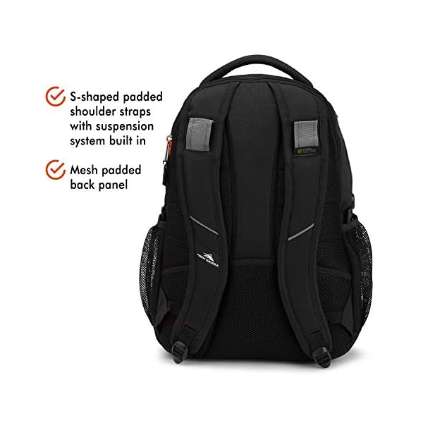 High Sierra Swerve Laptop Backpack, Black, One Size