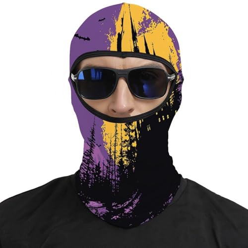 Pasamontañas para hombre y mujer con diseño de bruja y escoba, máscara facial térmica, para clima frío, moto, esquí y invierno miniatura 3