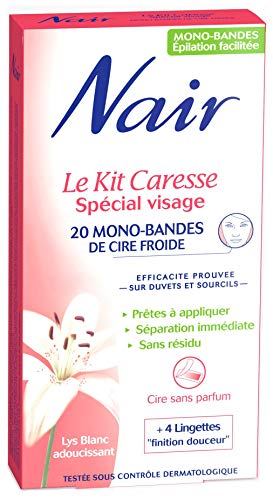 Nair Verzorgingsset voor het gezicht – 20 monostrepen, koude was