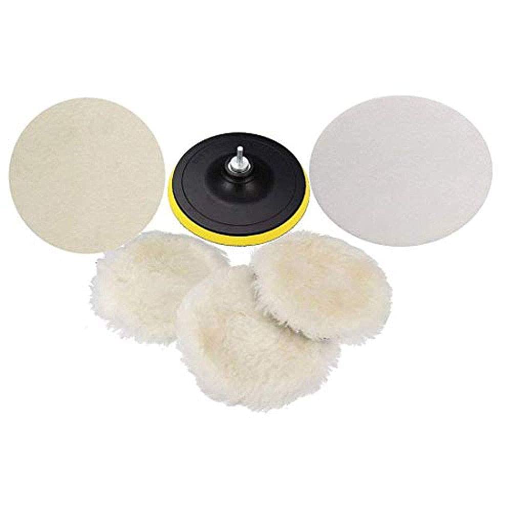 DIY Crafts CTDIYHI54774 Polishing Buffer Wool + Self Adhesive Felt Pad Wheel Polishing Pad