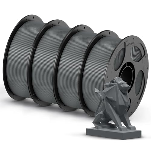 Image of ANYCUBIC PETG Filament 1.75mm Bundle, 3D Printer Filament, Dimensional Accuracy + /- 0.02mm, Exceptional Toughness, Print with Most FDM 3D Printers, 1KG Reusable Spool, 4KG Texture Grey