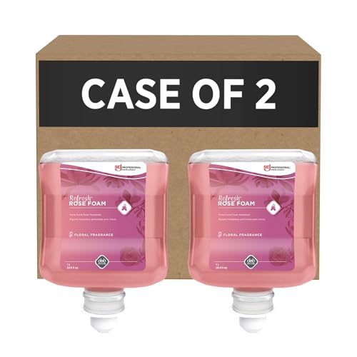 Image of SC Johnson Professional Refresh Rose FOAM, Foam Hand Wash, Foaming Hand Soap, 1 Liter Cartridge, 2 Count, for Professional Use Only