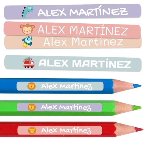 100 Etiquetas Adhesivas Personalizadas para lápices, bolis y