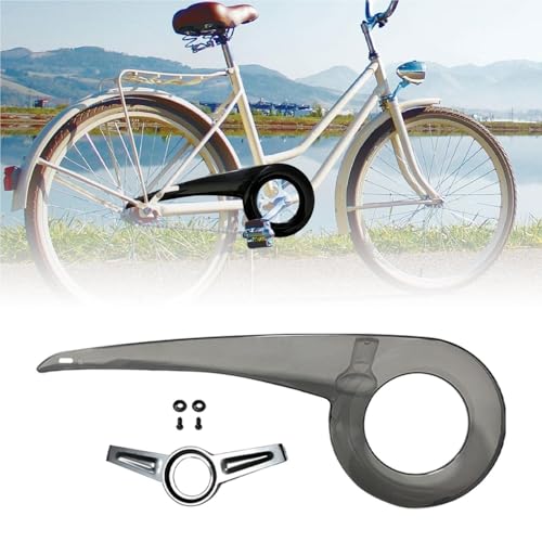 Sprocket guard protector negro con funda protectora universal para cadena de bicicleta 4