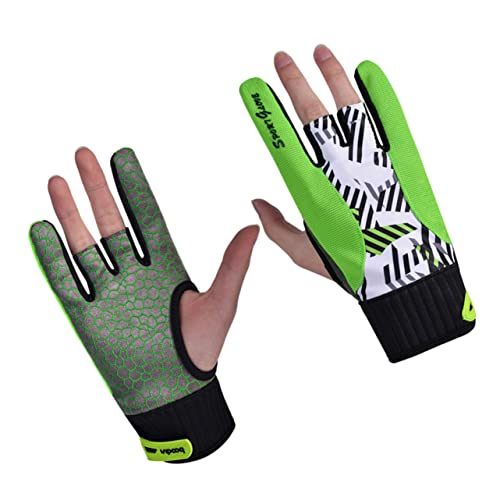 Hemoton Professional Bowling Gloves Right Hand Ringer Gloves Anti-Slip Silicone Thumb Grip for Wrist Cage