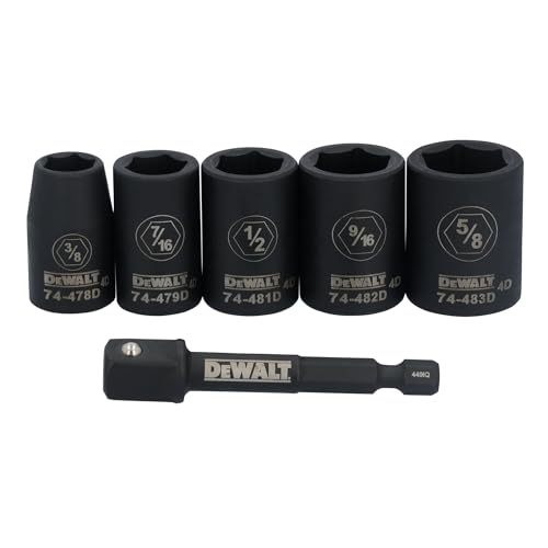 DeWalt DWAFSFSET6 Impact socket set, 3/8 in. drive, SAE, 6-piece