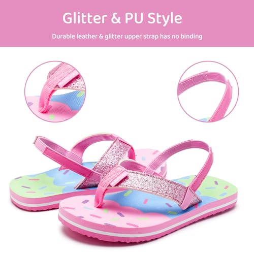 Image of WateLves Girls & Boys Kids Flip Flop summer Slide Sandals Slip on Suitable for Bath Shower Beach pool (Little Kid /Big Kid)