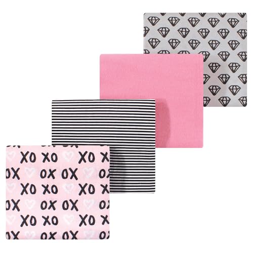 Image of Luvable Friends Little Treasure Flannel Receiving Blankets 4pk
