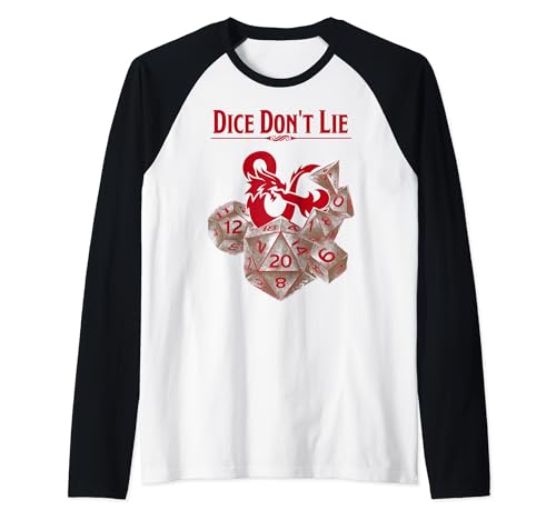 Dungeons & Dragons Dice Don't Lie Manche Raglan