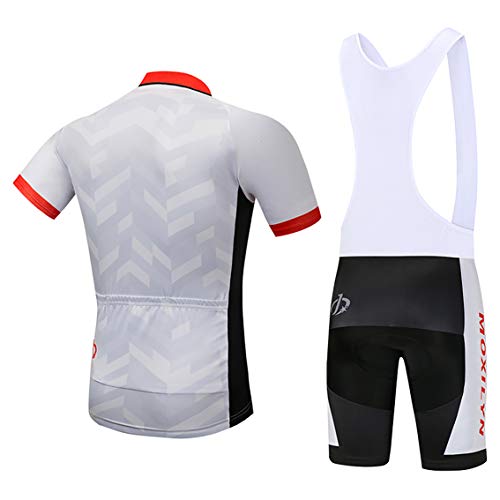 MOXILYN Conjunto de camisa masculina de ciclismo de secagem rápida + shorts com kit de roupas de equ