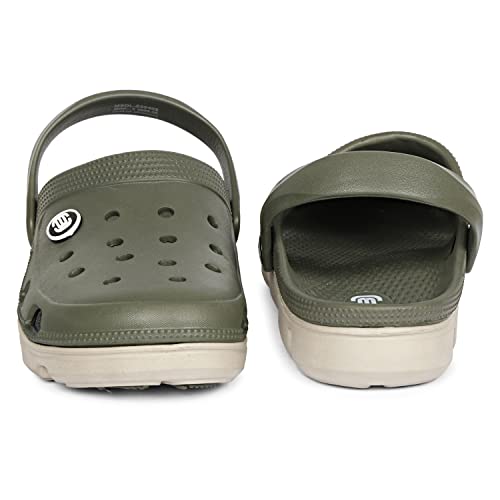 Image of MOZAFIA Leo Mens ANOTAMICAL Cupping Sole | Adjustable Back Strap Sandal to Slider | Ultra Light and Highly Flexible EVA Sandals | Clogs for Casual WEAR|Beige