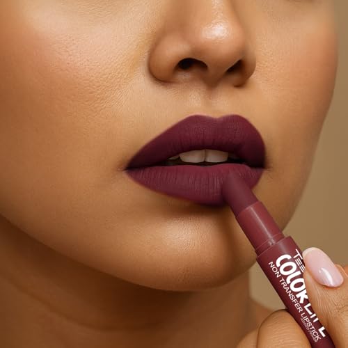 Image of TEEN TEEN Color Life Nontransfer Crayon Lipstick | Matte Finish with Built-in Primer | Waterproof & Long Lasting Lip Color | Smudge-Proof, Fade-Resistant Formula | Mulled-Wine, 2gm